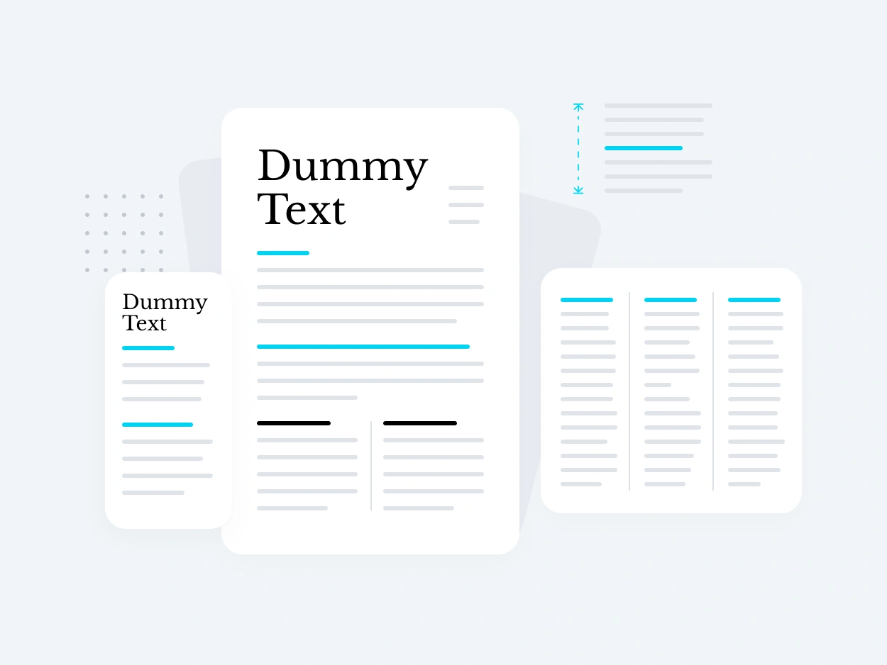 Example of dummy text generated by a dummy text generator for UI and website layouts