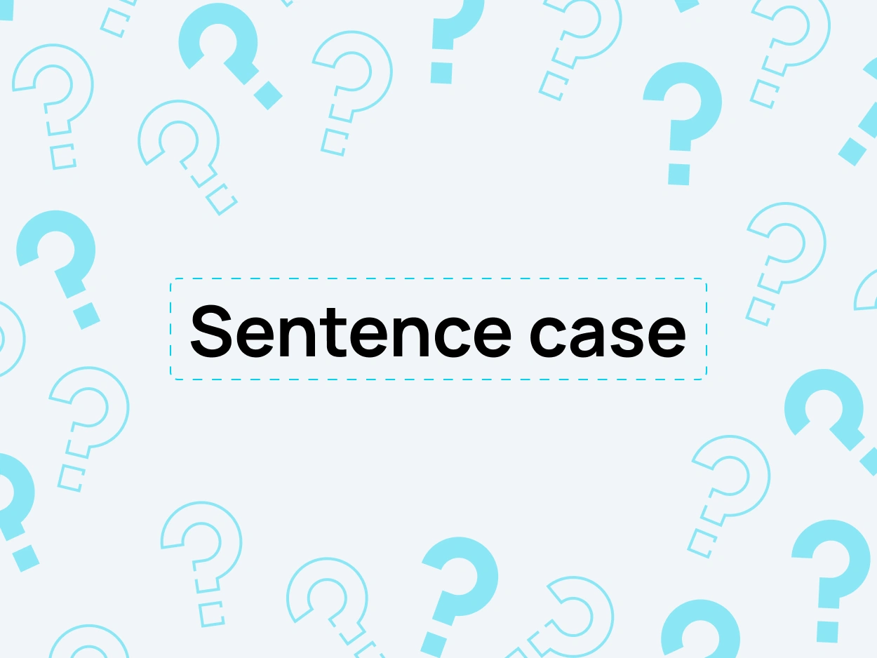Sentence case converter example showing sentence case text formatting
