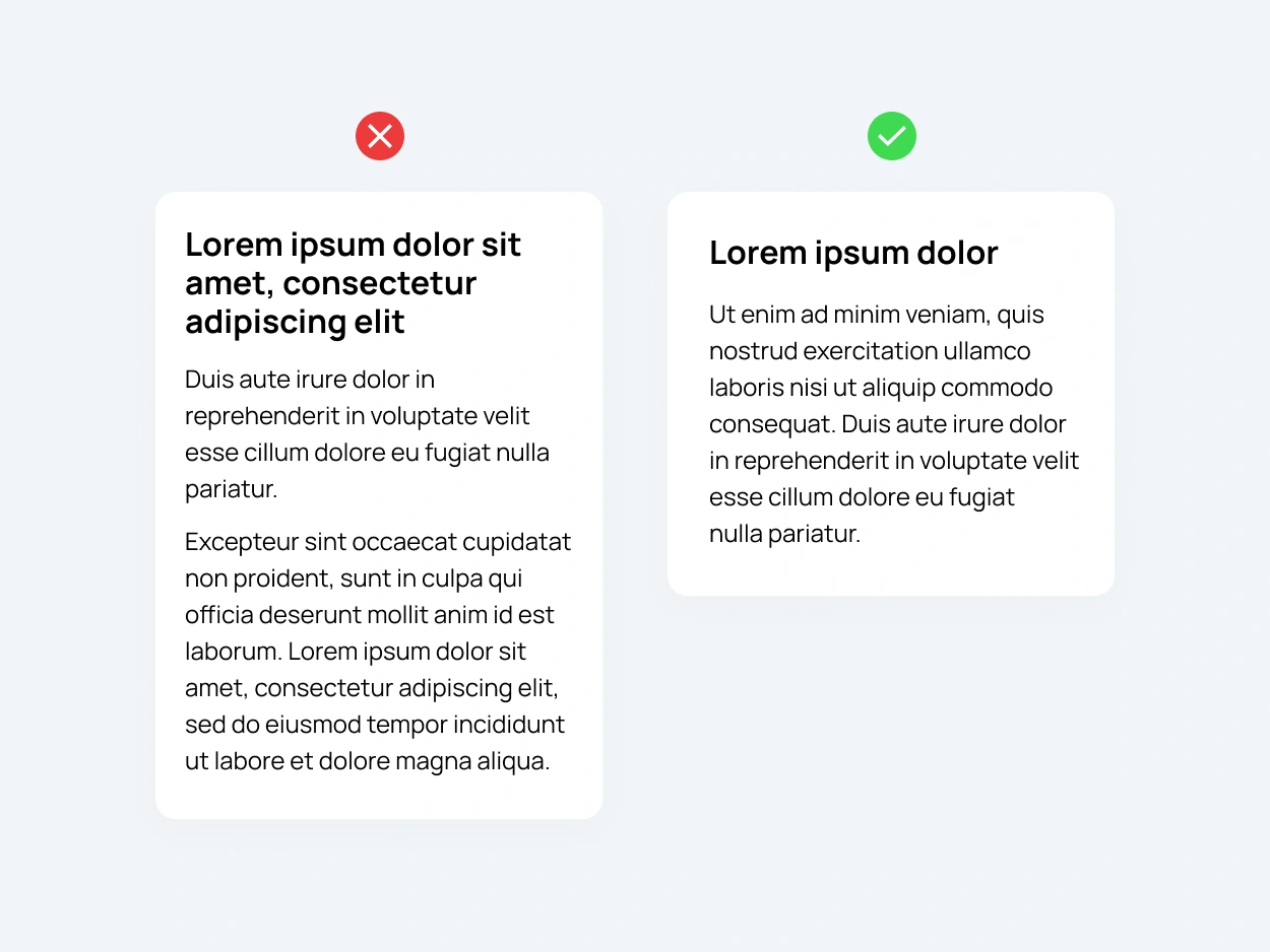 Graphic design filler text balancing text blocks in a visual layout
